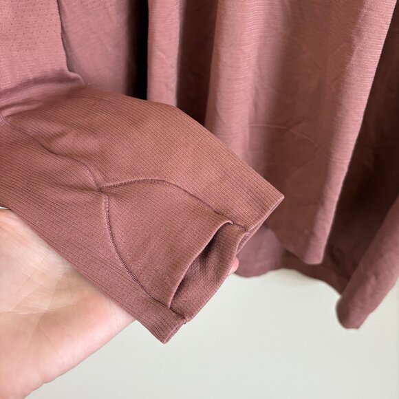 Lululemon Athletic Swiftly Tech Long Sleeve Shirt 2.0 Spiced Chai Women’s Sz 18 - Picture 6 of 8